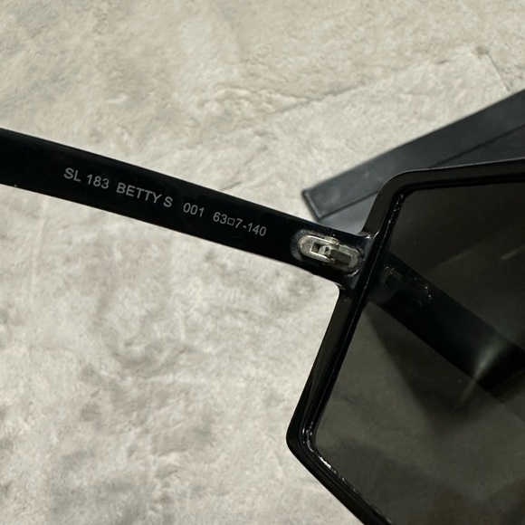 Saint Laurent Black Sunglasses with Case - Picture 10 of 15